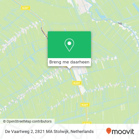 De Vaartweg 2, 2821 MA Stolwijk kaart