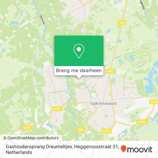Gastouderopvang Dreumeltjes, Heggeroosstraat 31 kaart