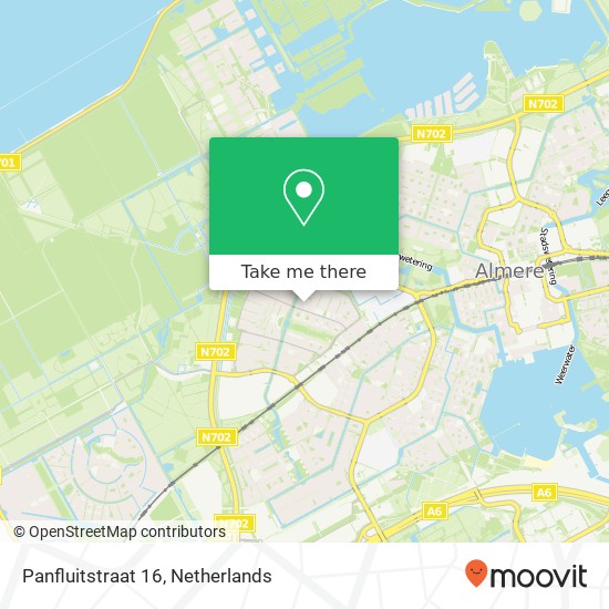 Panfluitstraat 16, 1312 PH Almere-Stad kaart