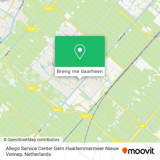 Allego Service Center Gem Haarlemmermeer Nieuw Vennep kaart