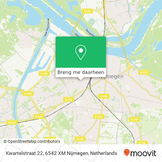 Kwartelstraat 22, 6542 XM Nijmegen kaart