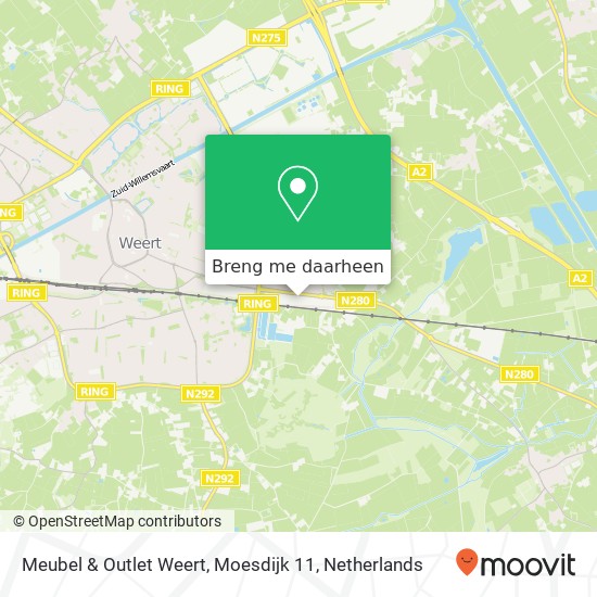 Meubel & Outlet Weert, Moesdijk 11 kaart