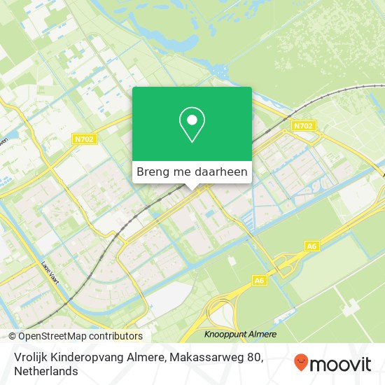 Vrolijk Kinderopvang Almere, Makassarweg 80 kaart