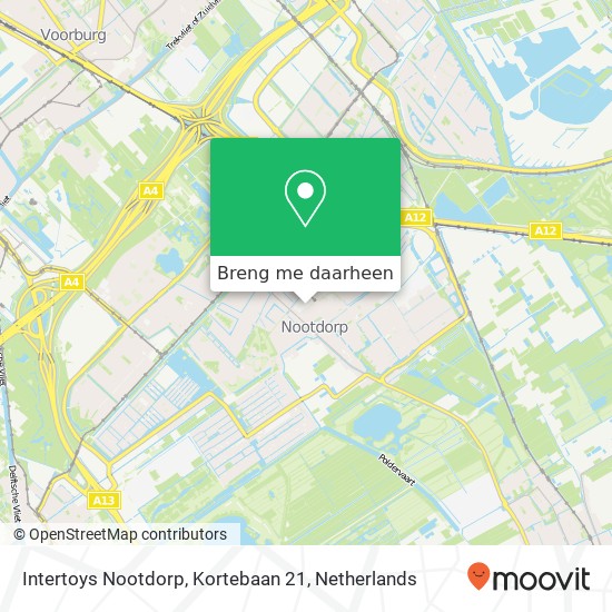 Intertoys Nootdorp, Kortebaan 21 kaart