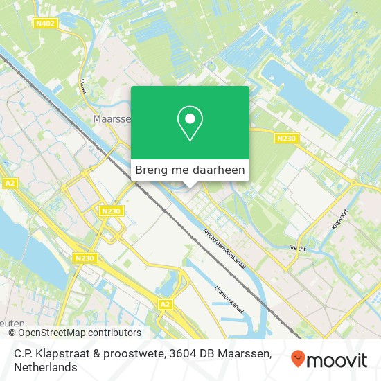 C.P. Klapstraat & proostwete, 3604 DB Maarssen kaart