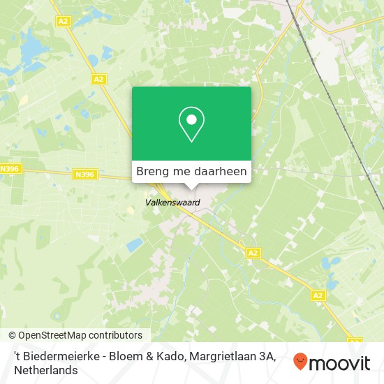 't Biedermeierke - Bloem & Kado, Margrietlaan 3A kaart