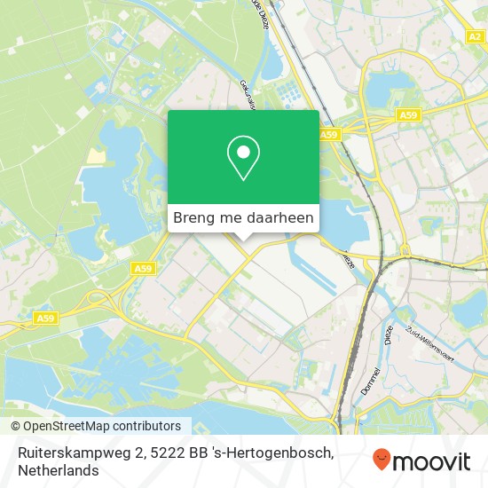 Ruiterskampweg 2, 5222 BB 's-Hertogenbosch kaart