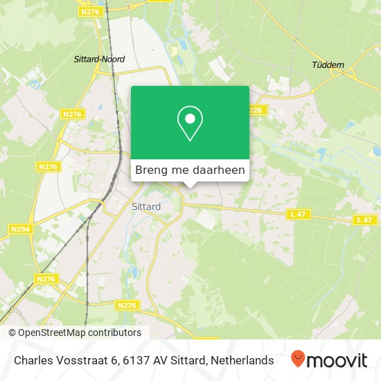 Charles Vosstraat 6, 6137 AV Sittard kaart