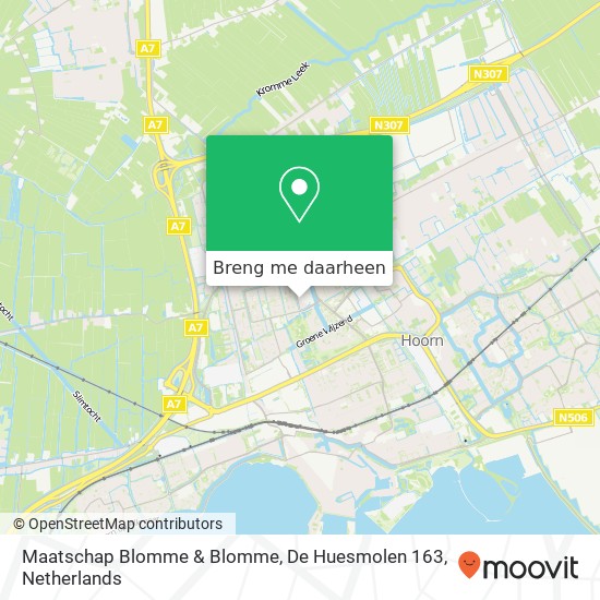 Maatschap Blomme & Blomme, De Huesmolen 163 kaart