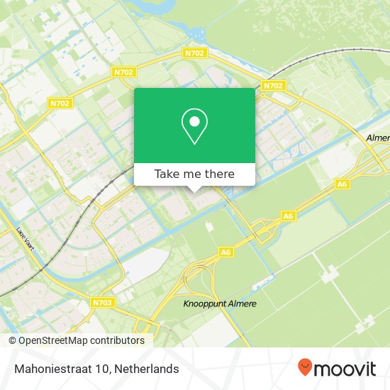 Mahoniestraat 10, 1339 EV Almere-Buiten kaart