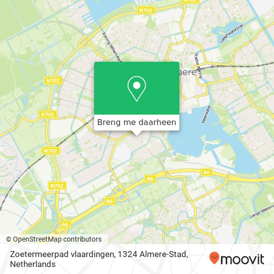 Zoetermeerpad vlaardingen, 1324 Almere-Stad kaart