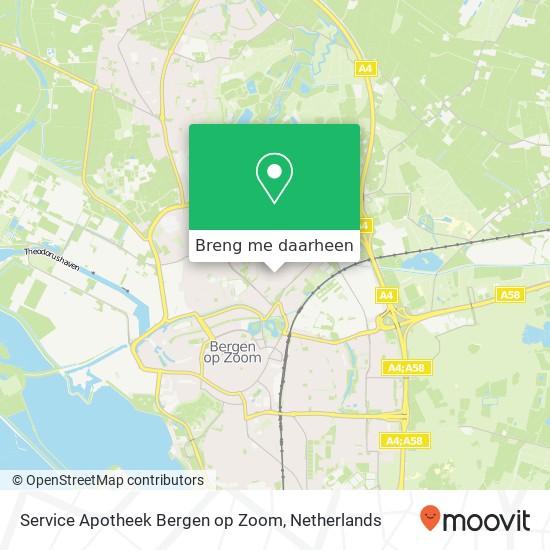 Service Apotheek Bergen op Zoom kaart