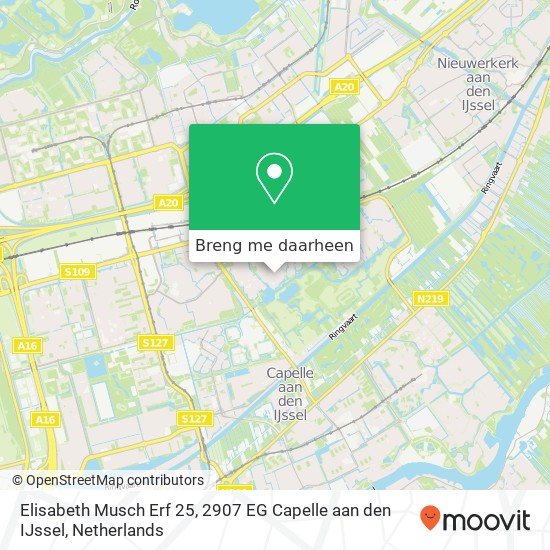 Elisabeth Musch Erf 25, 2907 EG Capelle aan den IJssel kaart