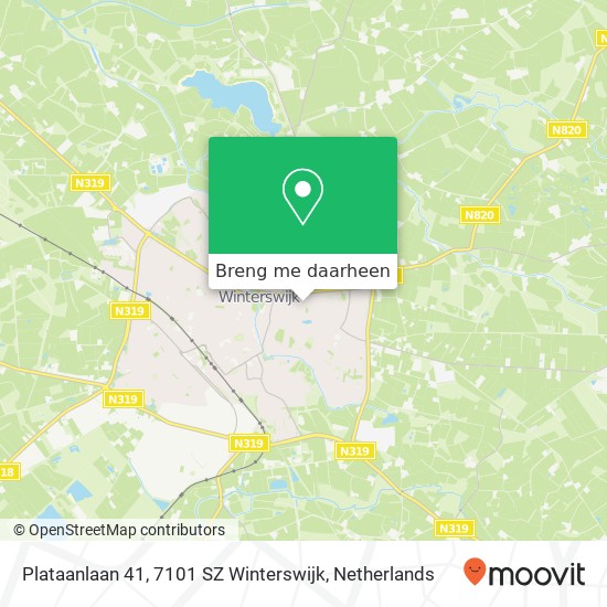 Plataanlaan 41, 7101 SZ Winterswijk kaart