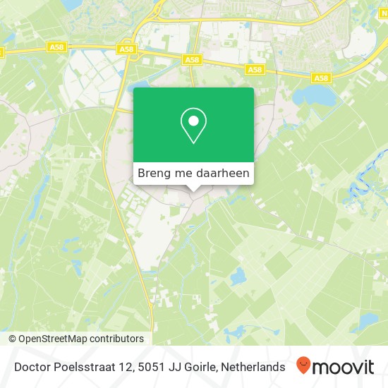 Doctor Poelsstraat 12, 5051 JJ Goirle kaart