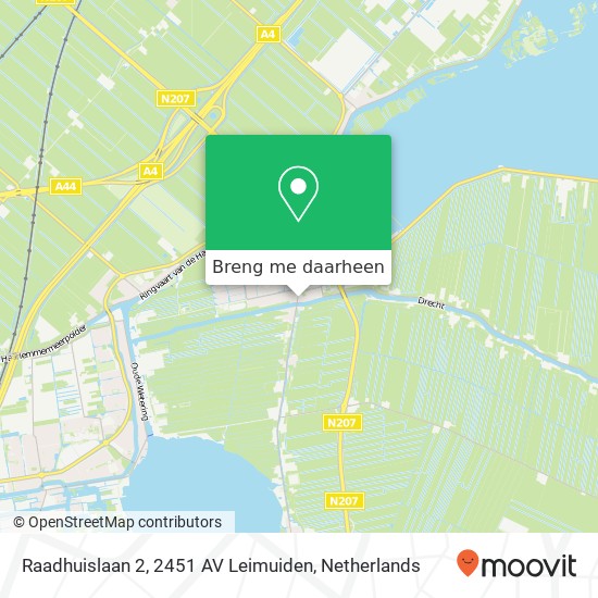 Raadhuislaan 2, 2451 AV Leimuiden kaart