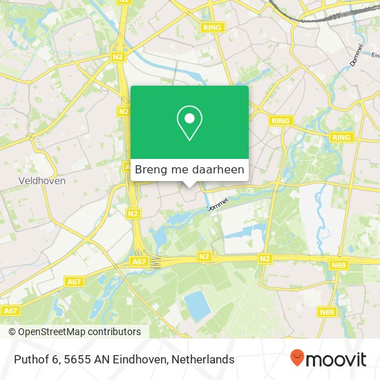 Puthof 6, 5655 AN Eindhoven kaart