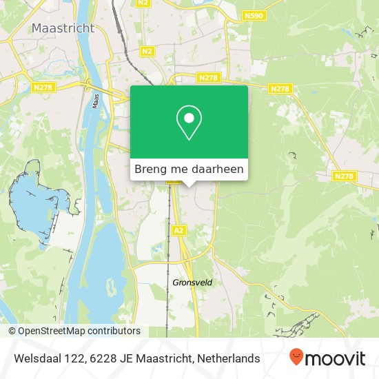 Welsdaal 122, 6228 JE Maastricht kaart