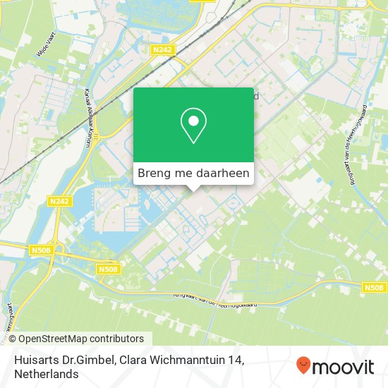 Huisarts Dr.Gimbel, Clara Wichmanntuin 14 kaart