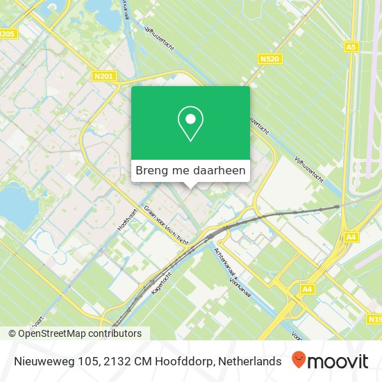 Nieuweweg 105, 2132 CM Hoofddorp kaart