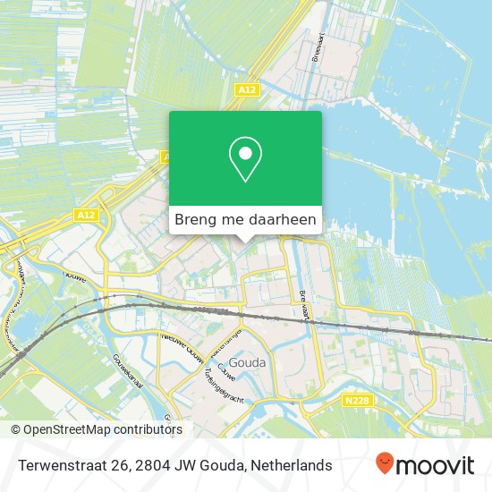 Terwenstraat 26, 2804 JW Gouda kaart