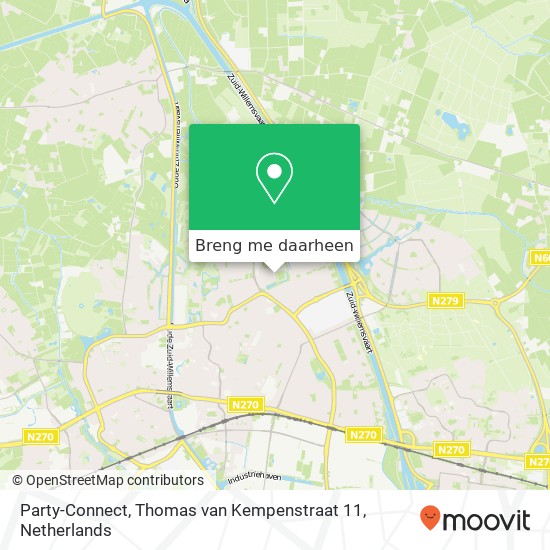 Party-Connect, Thomas van Kempenstraat 11 kaart