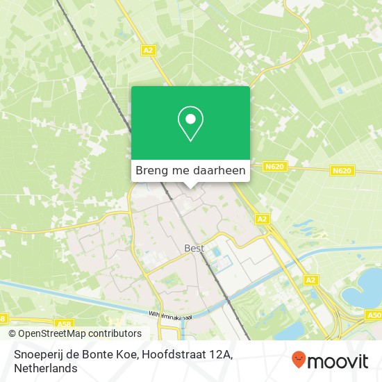 Snoeperij de Bonte Koe, Hoofdstraat 12A kaart