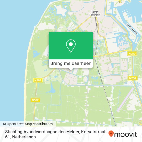 Stichting Avondvierdaagse den Helder, Korvetstraat 61 kaart