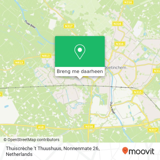 Thuiscrèche 't Thuushuus, Nonnenmate 26 kaart