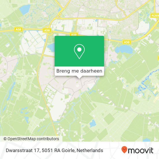 Dwarsstraat 17, 5051 RA Goirle kaart