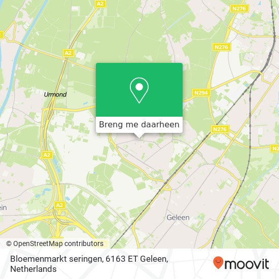 Bloemenmarkt seringen, 6163 ET Geleen kaart