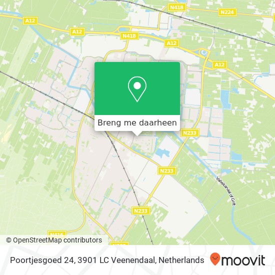 Poortjesgoed 24, 3901 LC Veenendaal kaart