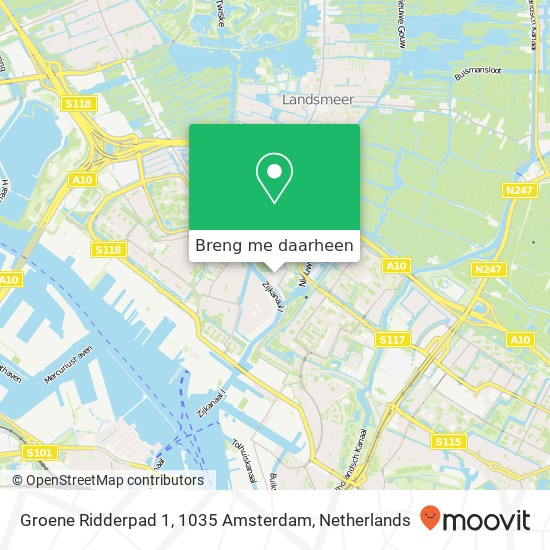 Groene Ridderpad 1, 1035 Amsterdam kaart