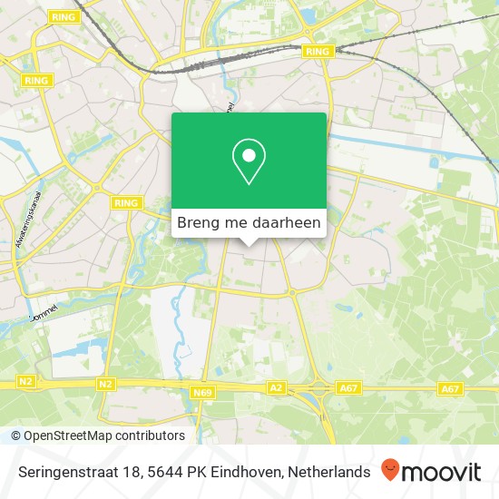 Seringenstraat 18, 5644 PK Eindhoven kaart