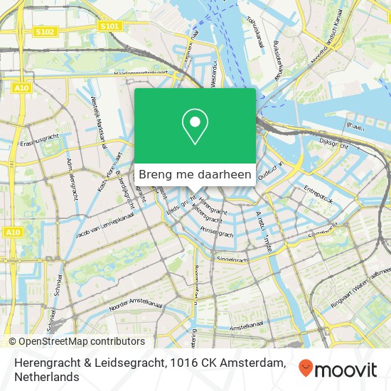 Herengracht & Leidsegracht, 1016 CK Amsterdam kaart