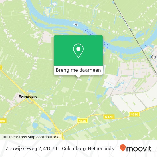 Zoowijkseweg 2, 4107 LL Culemborg kaart