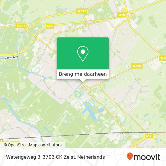 Waterigeweg 3, 3703 CK Zeist kaart