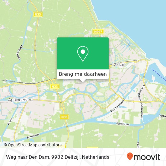 Weg naar Den Dam, 9932 Delfzijl kaart