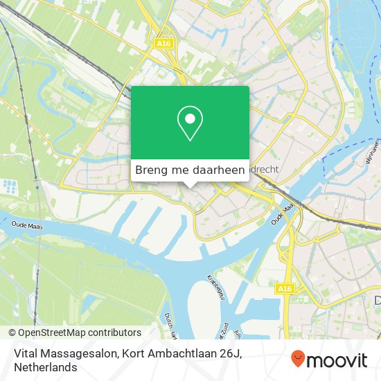 Vital Massagesalon, Kort Ambachtlaan 26J kaart