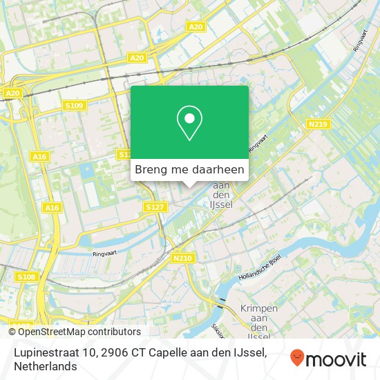 Lupinestraat 10, 2906 CT Capelle aan den IJssel kaart