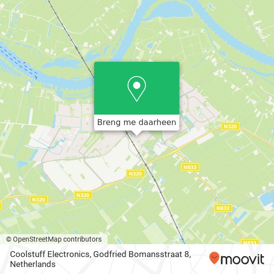 Coolstuff Electronics, Godfried Bomansstraat 8 kaart