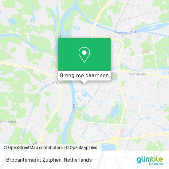 Brocantemarkt Zutphen kaart