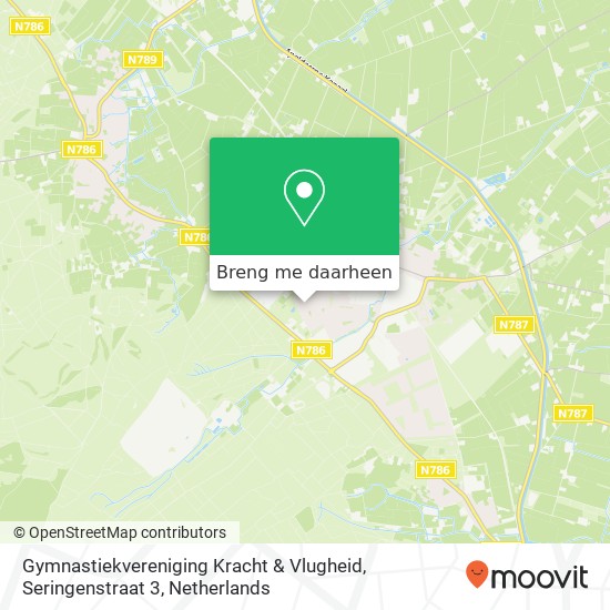 Gymnastiekvereniging Kracht & Vlugheid, Seringenstraat 3 kaart