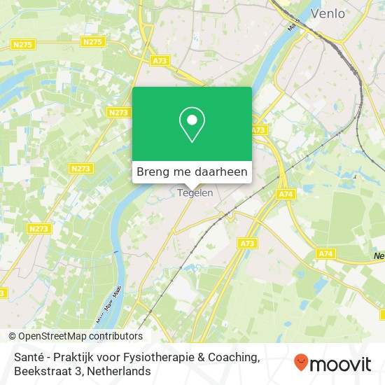 Santé - Praktijk voor Fysiotherapie & Coaching, Beekstraat 3 kaart