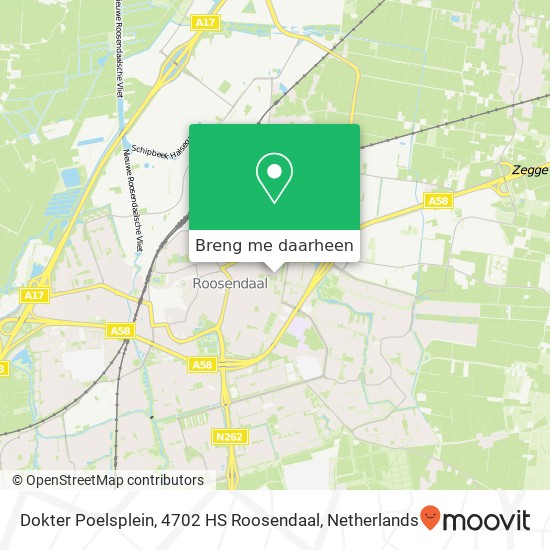 Dokter Poelsplein, 4702 HS Roosendaal kaart