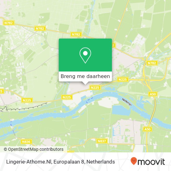 Lingerie-Athome.Nl, Europalaan 8 kaart