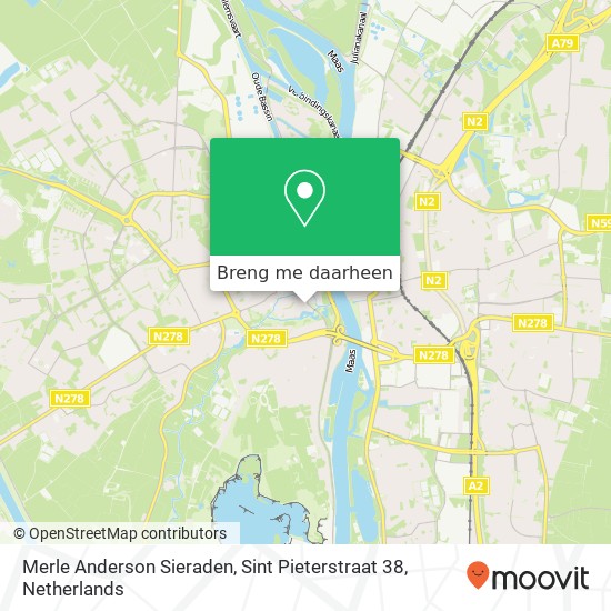 Merle Anderson Sieraden, Sint Pieterstraat 38 kaart