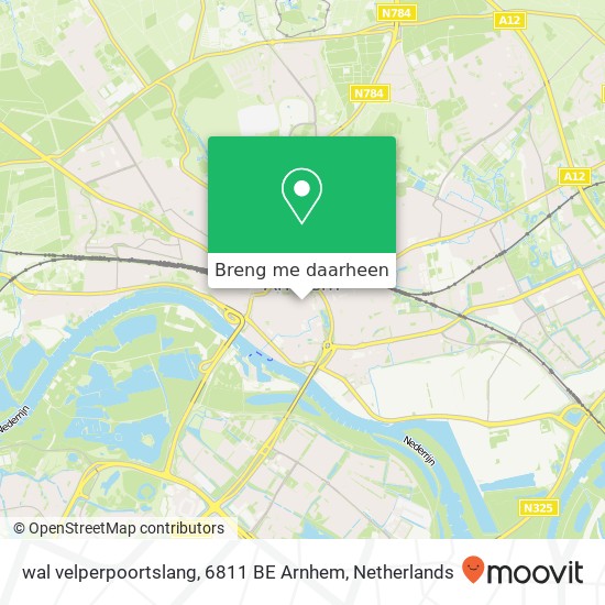 wal velperpoortslang, 6811 BE Arnhem kaart