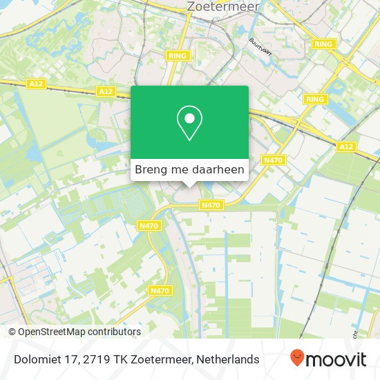 Dolomiet 17, 2719 TK Zoetermeer kaart