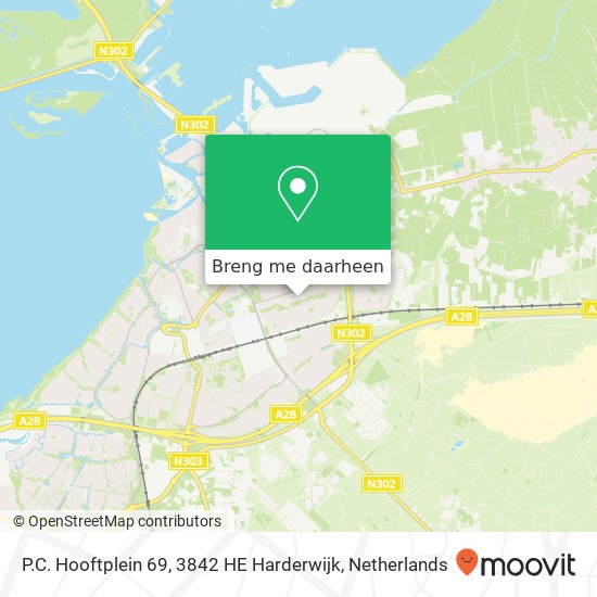 P.C. Hooftplein 69, 3842 HE Harderwijk kaart
